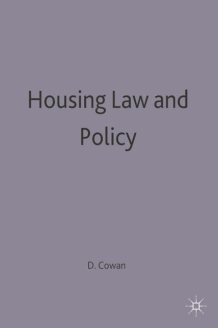 Housing Law and Policy Palgrave Law Masters