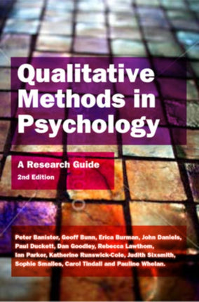 Qualitative Methods In Psychology: A Research Guide