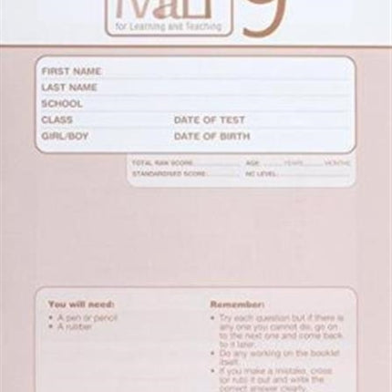 Mathematics Assessment for Learning and Teaching 9 PK10