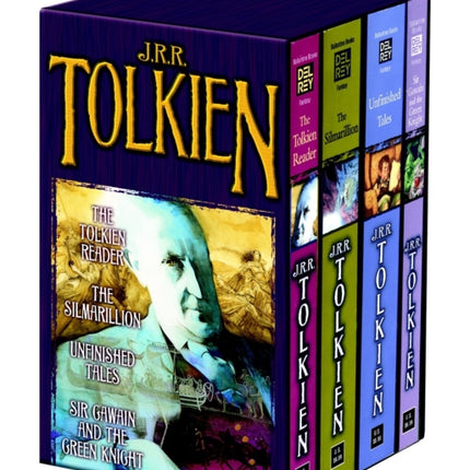 Tolkien Fantasy Tales Box Set (The Tolkien Reader, The Silmarillion, Unfinished Tales, Sir Gawain and the Green Knight): Essays, Epics, and Translations from the Creator of Middle-earth