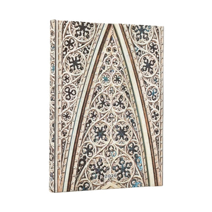 2026 Vault of the Milan Cathedral Duomo di Milano Midi 12month Vertical Softcover Flexi Dayplanner 2026 Wrap Closure