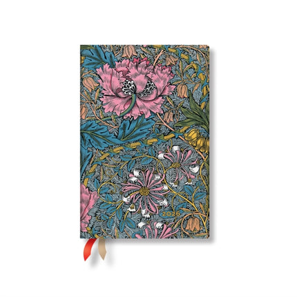 Paperblanks 2026 Morris Pink Honeysuckle William Morris 12Month Planner Mini DayAtATime Elastic Band 416 Pg 80 GSM