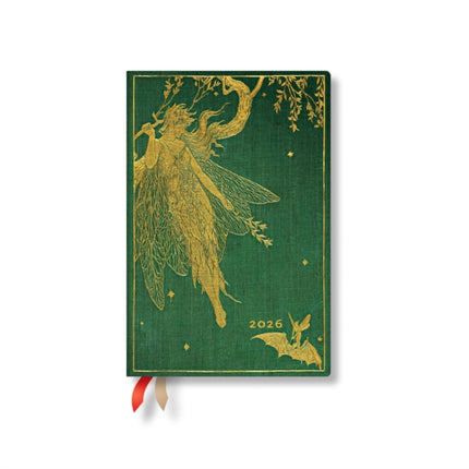 Paperblanks 2026 Olive Fairy Langs Fairy Books 12Month Planner Mini DayAtATime Elastic Band 416 Pg 80 GSM