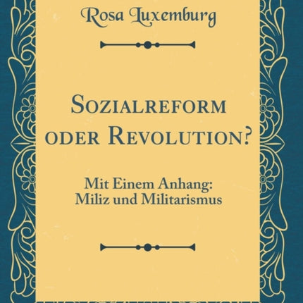 Sozialreform Oder Revolution