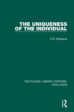 The Uniqueness of the Individual Routledge