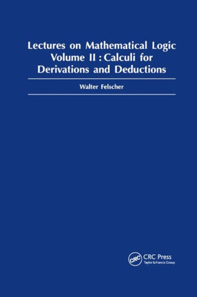 Lectures on Mathematical Logic Volume II
