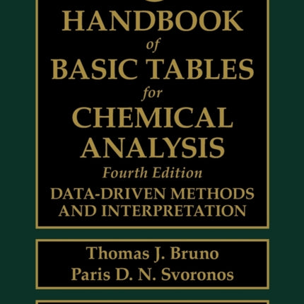 CRC Handbook of Basic Tables for Chemical Analysis