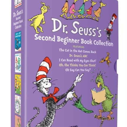 Dr. Seuss's Second Beginner Book Boxed Set Collection: The Cat in the Hat Comes Back; Dr. Seuss's ABC; I Can Read with My Eyes Shut!; Oh, the Thinks You Can Think!; Oh Say Can You Say?