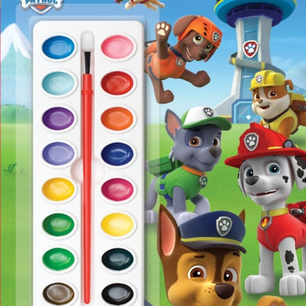 All Paws on Deck! (Paw Patrol): Activity Book with Paintbrush and 16 Watercolors