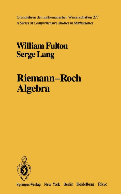 Riemann-Roch Algebra