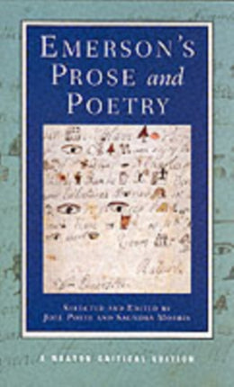 Emersons Prose and Poetry  A Norton Critical