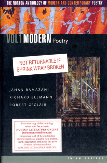 Norton Anthology of Modern and Contemporary Poetry Modern Poetry v 1 001