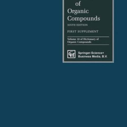 Dictionary of Organic Compounds, Sixth Edition, Supplement 1