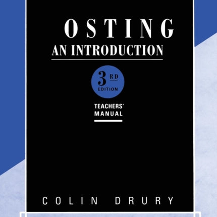 Costing An introduction Teachers Manual