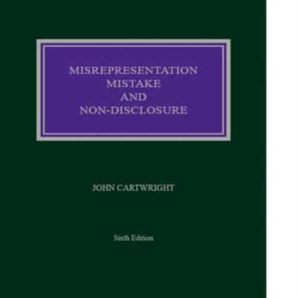 Misrepresentation, Mistake and Non-Disclosure