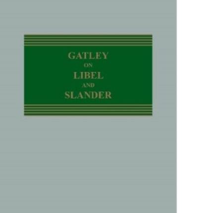 Gatley on Libel and Slander