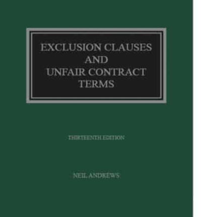 Exclusion Clauses and Unfair Contract Terms