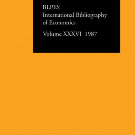 IBSS: Economics: 1987 Volume 36