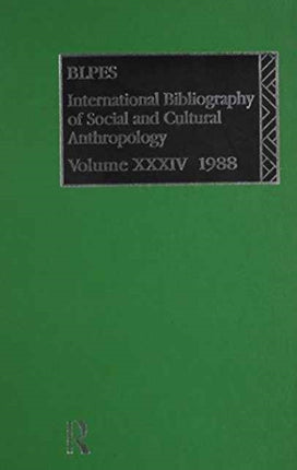 IBSS: Anthropology: 1988 Vol 34