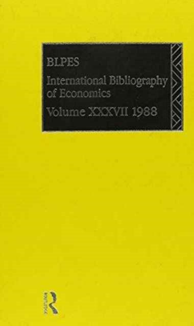 IBSS: Economics: 1988 Volume 37