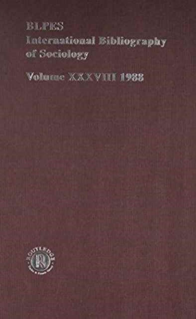 IBSS: Sociology: 1988 Vol 38