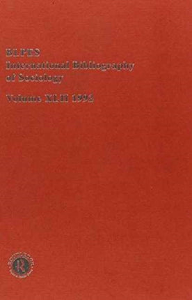 IBSS: Sociology: 1992 Vol 42