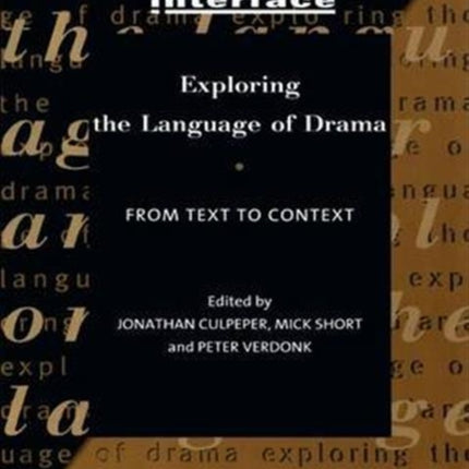 Exploring the Language of Drama: From Text to Context