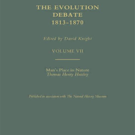 Mans Place in Nature 1863 7 Evolution Debate