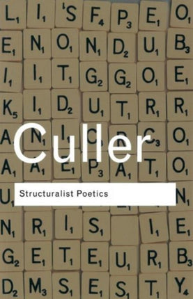 Structuralist Poetics Structuralism Linguistics