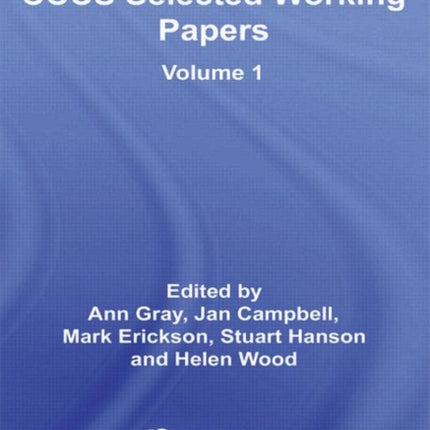 CCCS Selected Working Papers: Volume 1