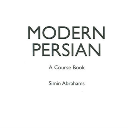 Modern Persian: A Course-Book