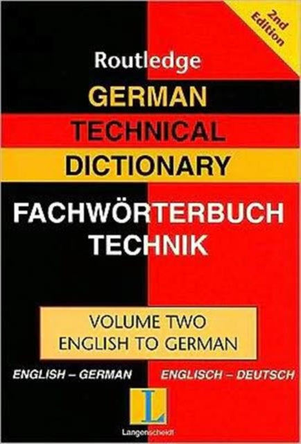 German Technical Dictionary (Volume 2)