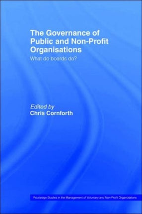 The Governance of Public and NonProfit