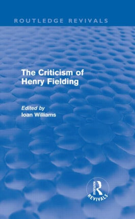 The Criticism of Henry Fielding