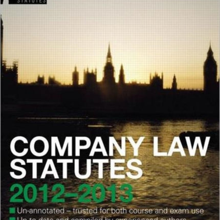 Company Law Statutes 2012-2013