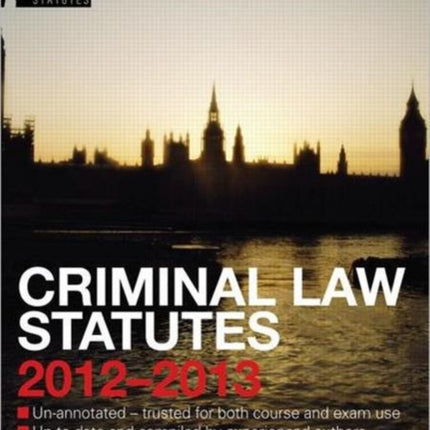 Criminal Law Statutes 2012-2013