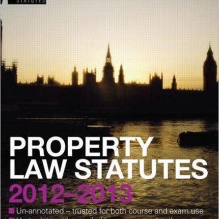 Property Law Statutes 2012-2013