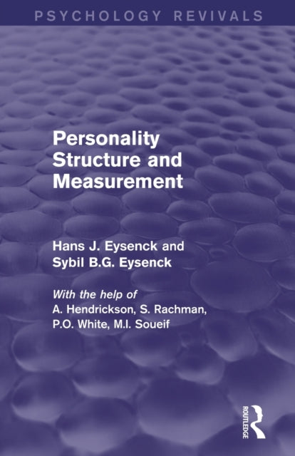 Personality Structure and Measurement Psychology Revivals