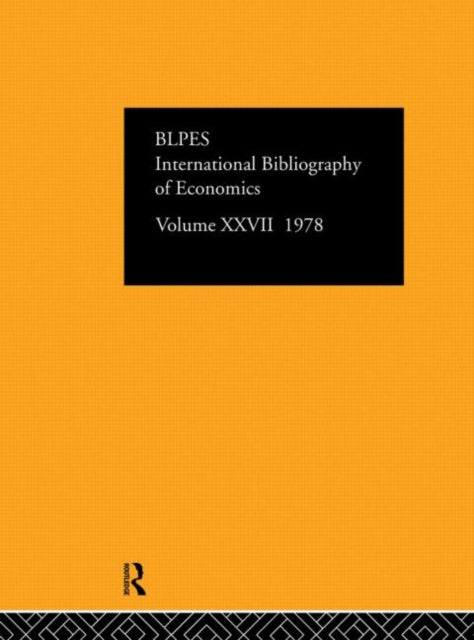 IBSS: Economics: 1978 Volume 27