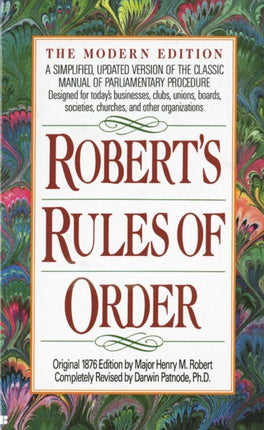 Roberts Rules of Order A Simplified Updated