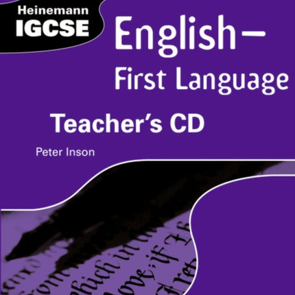 Heinemann IGCSE English - First Language Teacher's CD