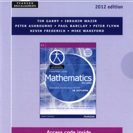 Pearson Baccalaureate Standard Level Mathematics second edition ebook only edition for the IB Diploma