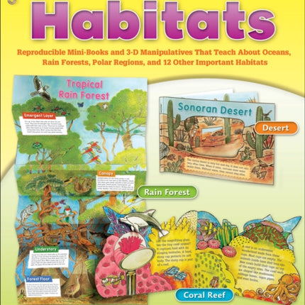 Easy Make & Learn Projects: Animal Habitats: Reproducible Mini-Books and 3-D Manipulatives That Teach about Oceans, Rain Forests, Polar Regions, and 12 Other Important Habitats