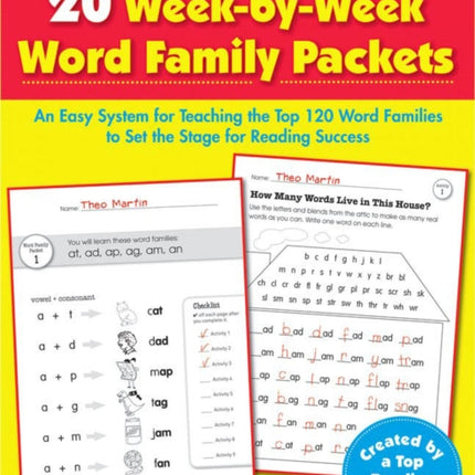 20 Week by Week Word Family Packets