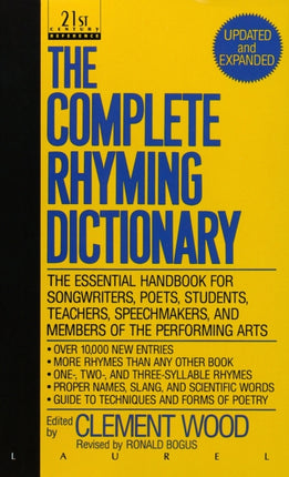 The Complete Rhyming Dictionary: Updated and Expanded