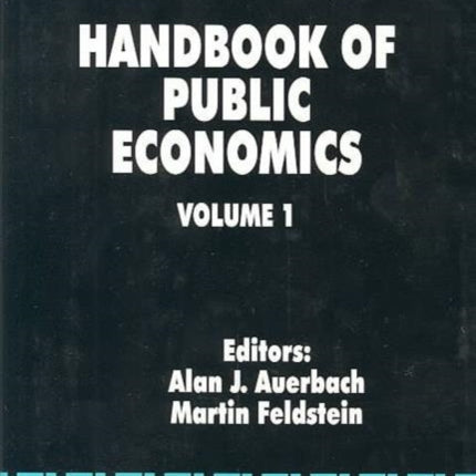 Handbook of Public Economics