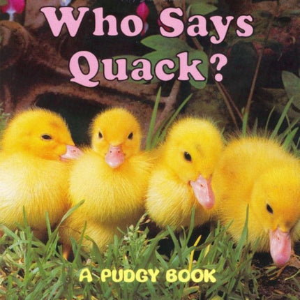 Who Says Quack?: A Pudgy Board Book