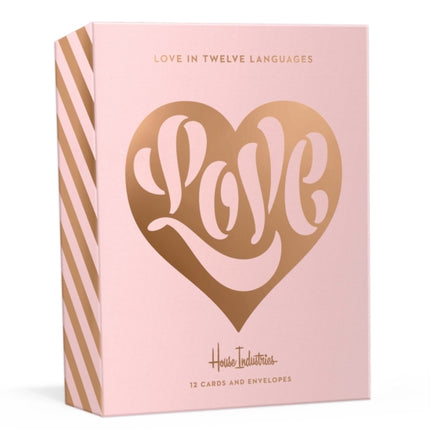 Love in Twelve Languages: 12 Foil-Stamped Note Cards with Envelopes