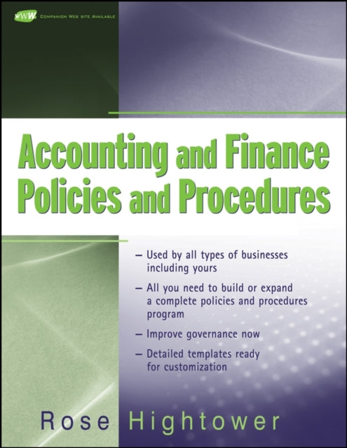 Accounting and Finance Policies and Procedures, (with URL)