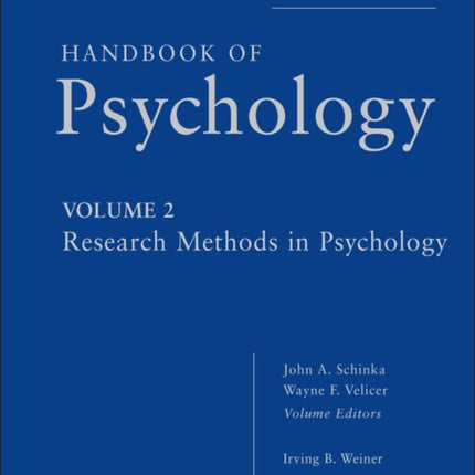 Handbook of Psychology, Research Methods in Psychology